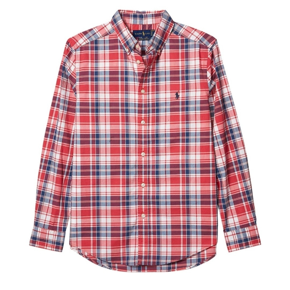 LAUREN RALPH LAUREN Big Boys Plaid Dress Shirt